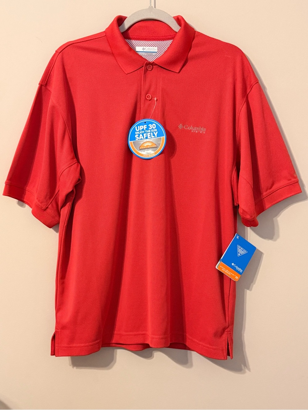 Men’s Columbia PFG Red Polo Size Small
